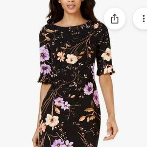 Calvin Klein Floral Black Dress- 14W